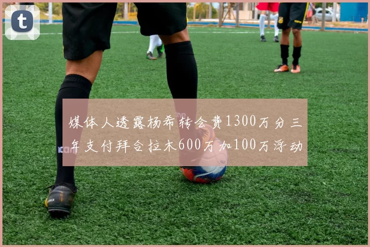 媒体人透露杨希转会费1300万分三年支付拜合拉木600万加100万浮动
